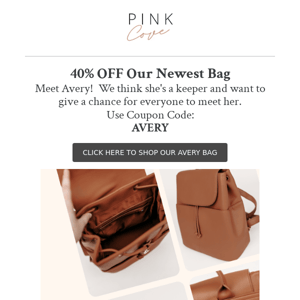 New Bag Alert - Save 40% OFF