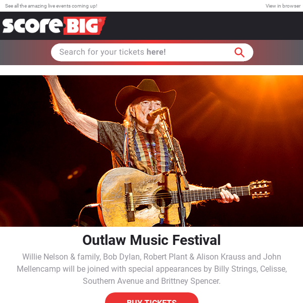 Outlaw Music Festival / Pink / Aventura / Jelly Roll / And More!