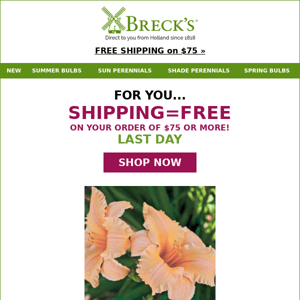 Your plants ship free today.