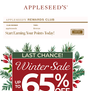 Last Night to Save Up to 65%!! ❄️