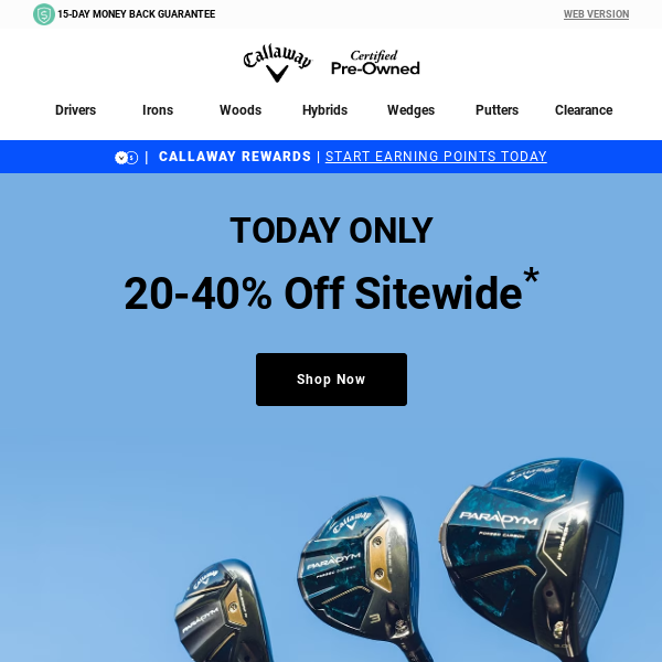 TODAY ONLY: 20-40% Off Sitewide