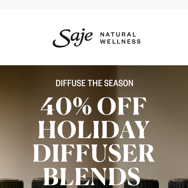 40% off holiday diffuser blends