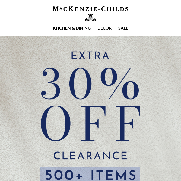 Ends tomorrow: Extra 30% off clearance!