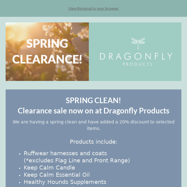 SPRING CLEAN - 20% off selected items