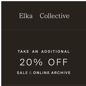 Starts Now: Take a further 20% off*