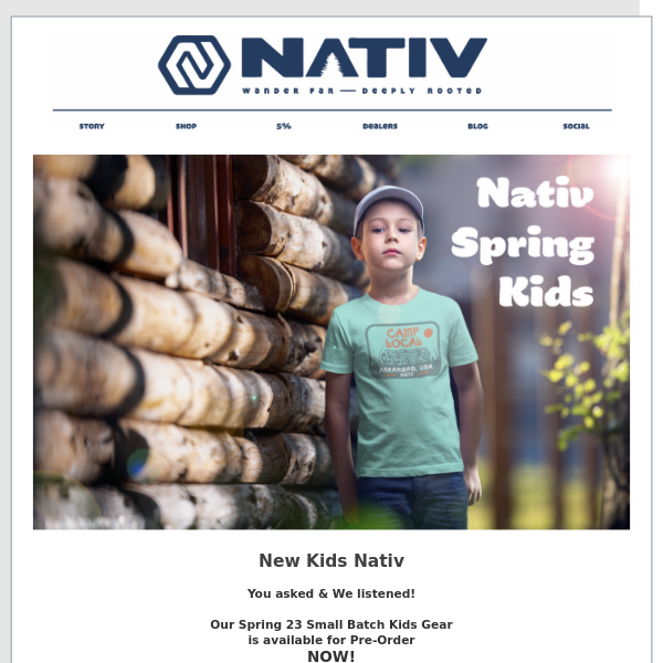 Nativ KIDS Pre-Order available NOW!