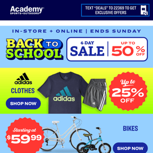 Up to 25% Off adidas Styles for School