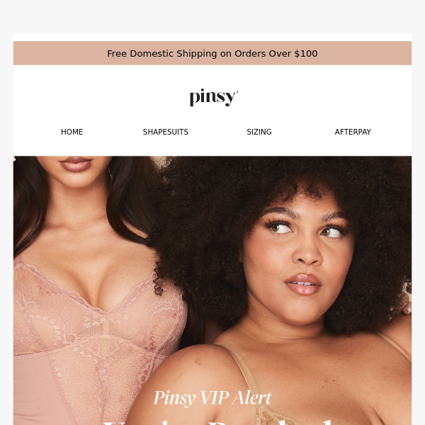 Pinsy Shapewear Emails, Sales & Deals - Page 1