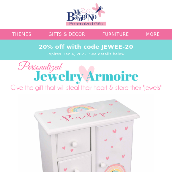 Keepsake Jewelry Boxes 20% OFF