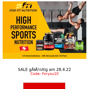 ❌ -10% Sport Food & Supps - SALE