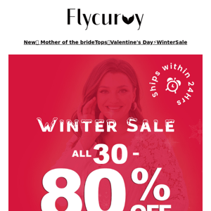 FlyCurvy, Winter Clearance is live! From $9.99 📣