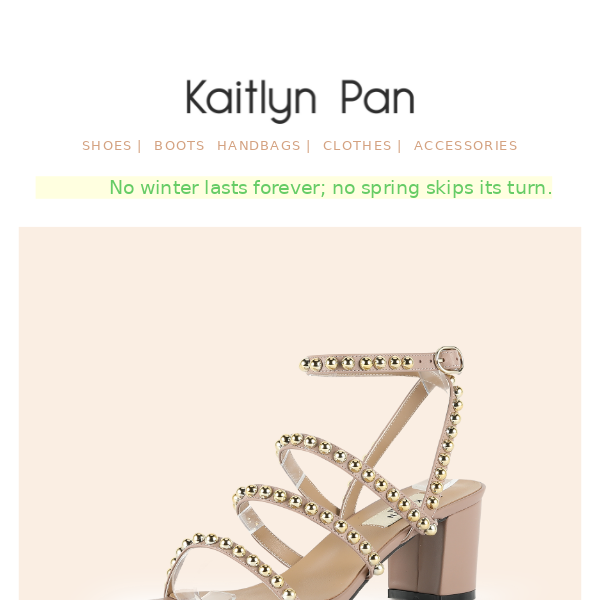 The perfect party sandal: Kaisley Studded Block Heel Caged Sandals