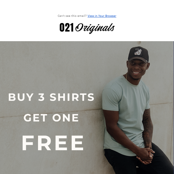 Buy 3 Shirts - Get One FREE 🚨