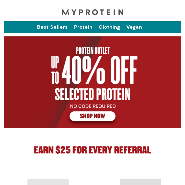 🛍️ Stock up on savings: Up to 40% off selected proteins