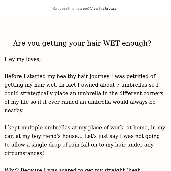 Are you getting your hair WET enough?