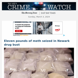 Eleven pounds of meth seized in Newark drug bust