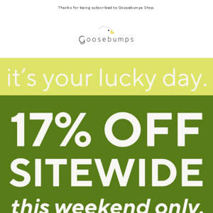 17% OFF SITEWIDE 🍀✨