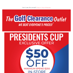 ⛳ FINAL DAY Presidents Cup GCO Exclusive Offer 🏆