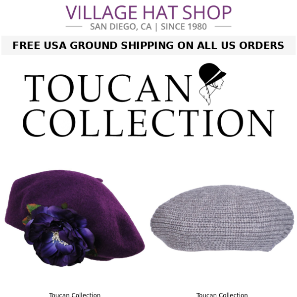 New Toucan Collection Available Now - The Village Hat Shop