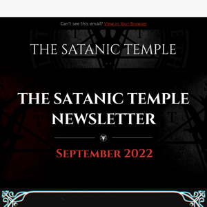 The Satanic Temple September 2022 Newsletter