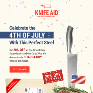 4th Of July Madness! - Get 20% OFF SITEWIDE!