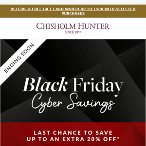 Black Friday Cyber Savings | Ends Soon!