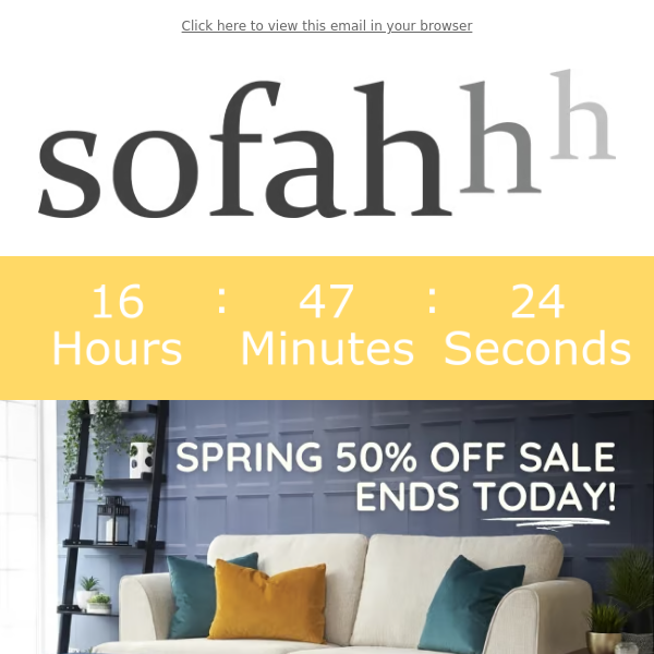 Last Chance For Spring Sofa Savings! 🌼