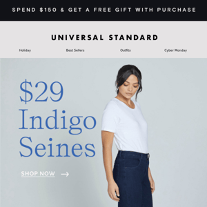 Last Chance: $29 (vs. $98) Dark Indigo Seine Jeans! 👖