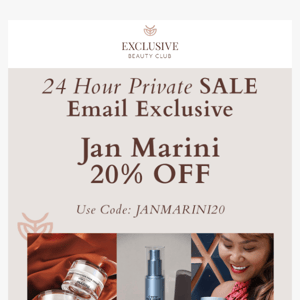 ✨ Private Sale! 20% Off Jan Marini - Today Only! ✨