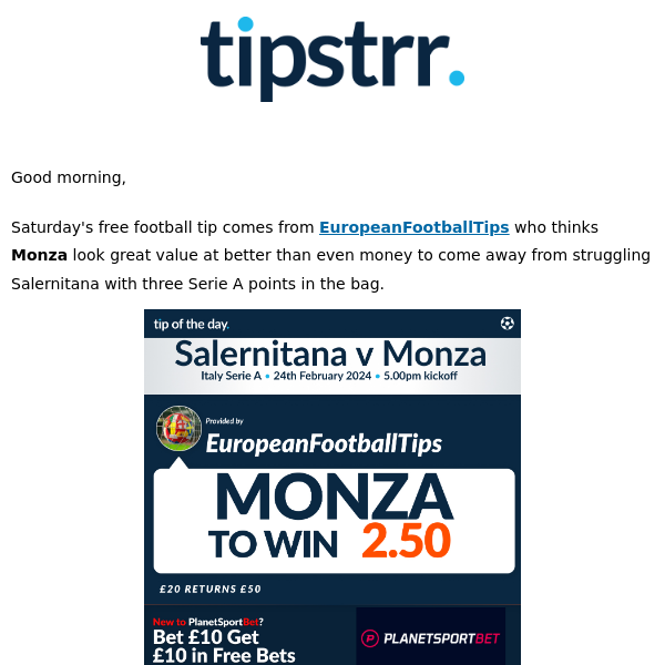 Free tip from Saturday's football action