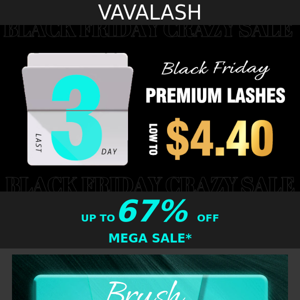 Last 3 days of Black Friday crazy sale with up to 67% off❗