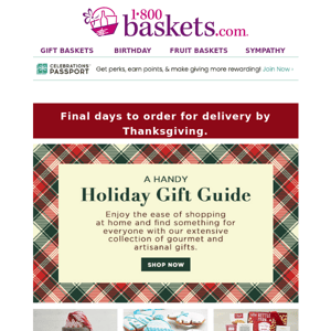 Explore bountiful holiday gift baskets and beautiful one-of-a-kind collections.