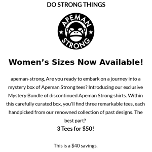 Women's Sizes - 3 Shirt Mystery Box - Only $50