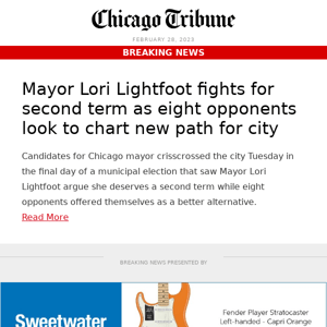 Lightfoot fights for second term as 8 opponents look to chart new path for city