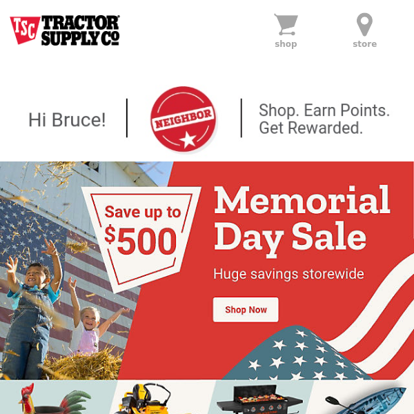 🎆Shop Tractor Supply's Memorial Day Sale 🎆