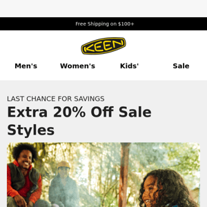 Extra 20% Off Sale Styles Ends Today