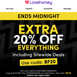 Last chance! 20% off everything | No exclusions 🤑