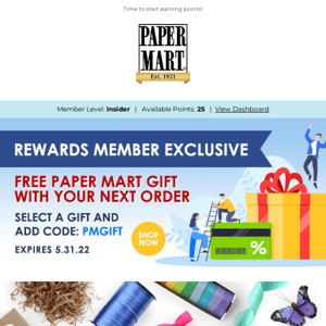 Welcome to Paper Mart Rewards