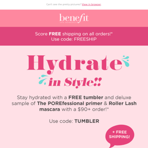 Beat the heat with a free tumbler 💦