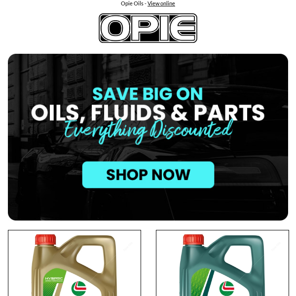 Save BIG on oils, fluids & parts!