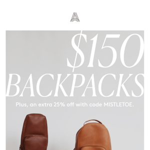 Best-selling backpacks are $150 (and codes apply)!