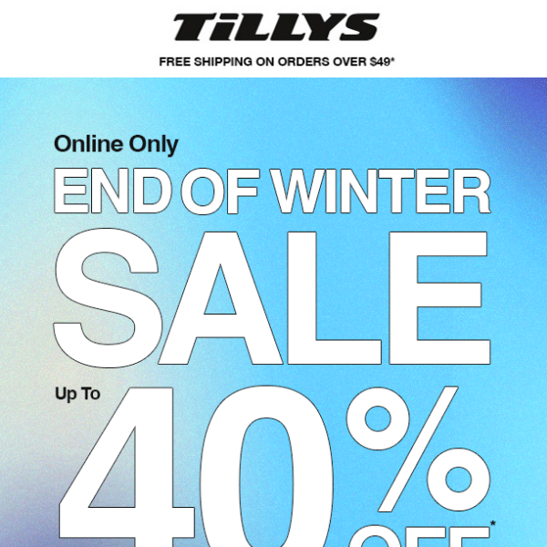 This is BIG 💰 End of Winter SALE