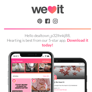 ❤ Download our app and heart on-the-go.