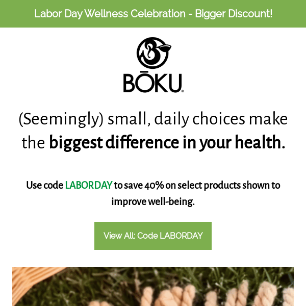 40% off essential wellness products