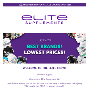 You're in! Here's your discount code Elite Supps 👀