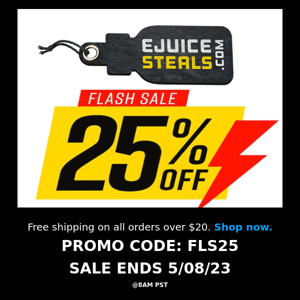 FLASH 25% OFF SALE! TODAY ONLY!!