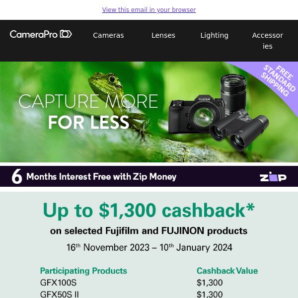 Frame Your Savings: Claim Up to $1300 with Fujifilm Cash Back!