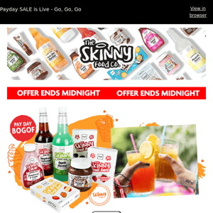 The Skinny Food Co, BOGOF Expires Soon!