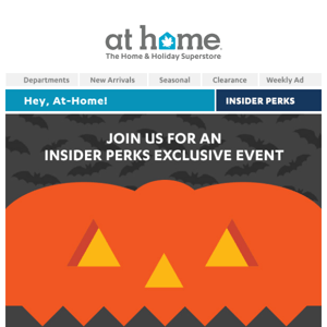 Exclusive Trick-or-Treat Event with 13% Off on Halloween Decor at At Home Store 🎃