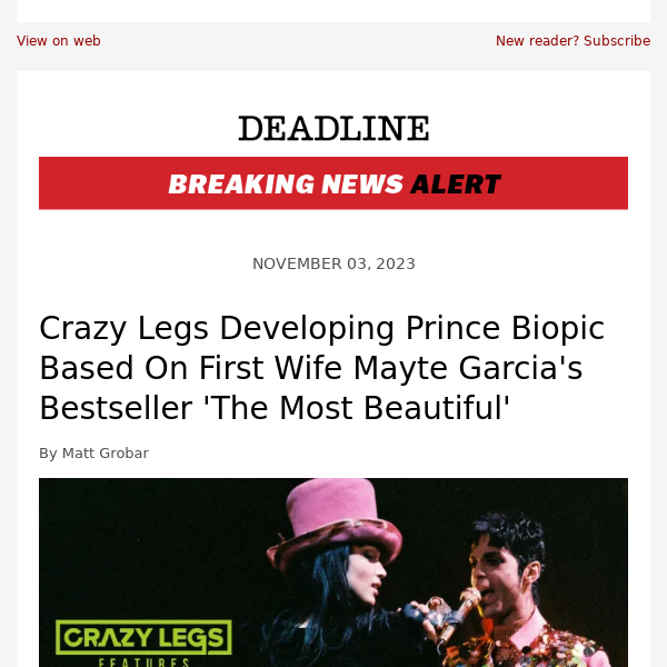 Prince Biopic Based On First Wife Mayte Garcia's 'The Most